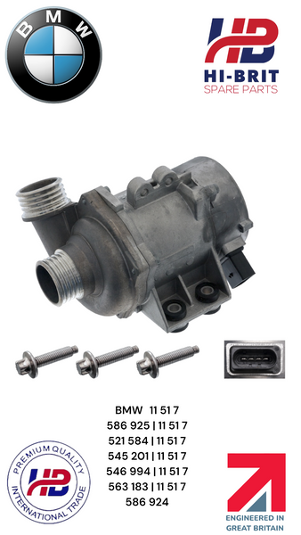 HI-BRIT BMW E90 91 E87 ELECTRIC Water Pump, engine cooling N52 11517586925